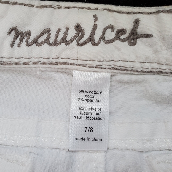 Maurice's White Shorts Size 7 / 8 - Picture 3 of 8